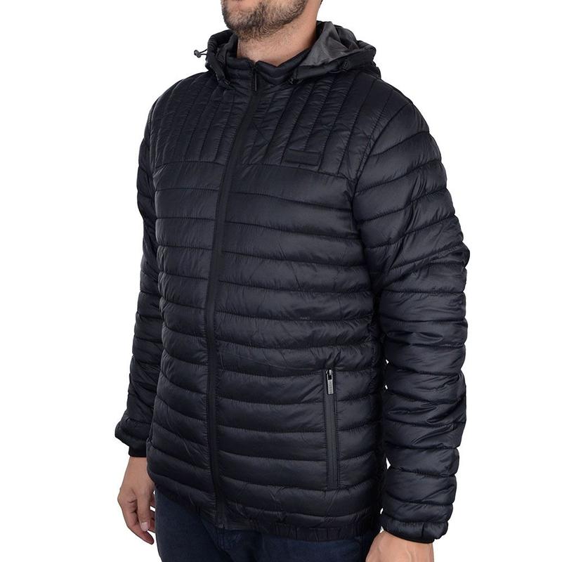 しゅう Jaqueta Masculina Ogochi Cult Slim Puffer Preta - 027498